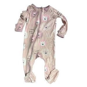 Bestaroo Pink Lions Coverall Modal zipper Sleeper Size 3-6